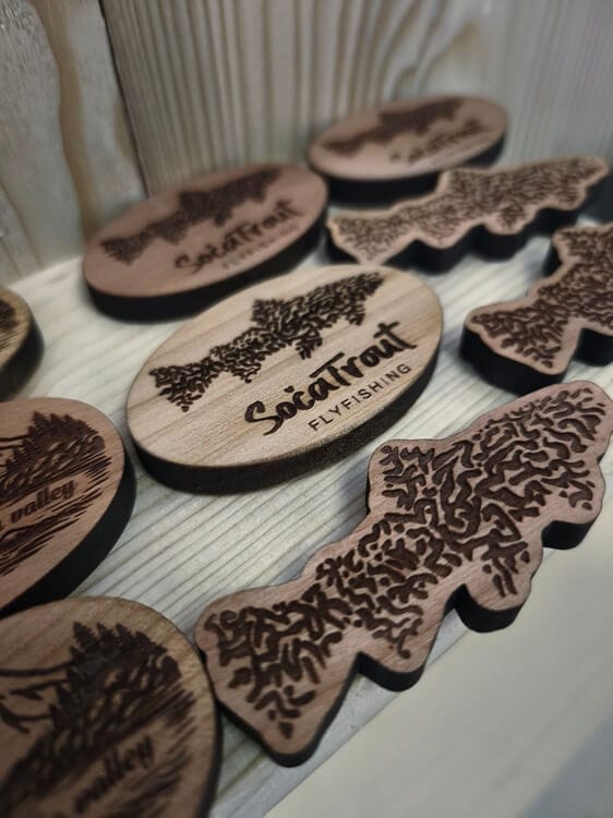 Soča Trout souvenirs — mugs, caps, keychains