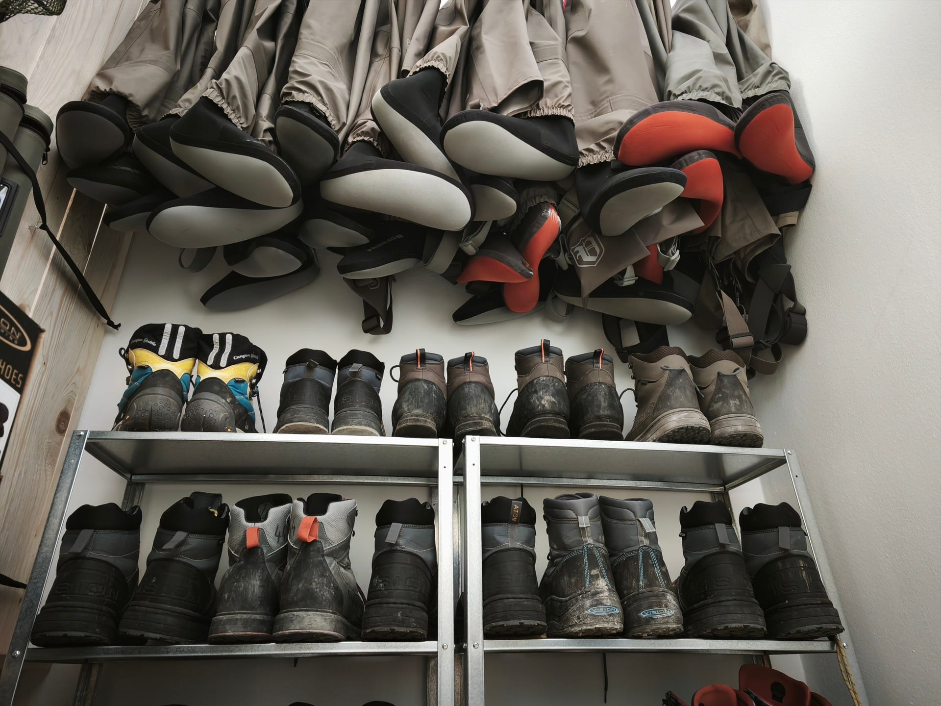 Fly fishing rental gear — waders and wading boots in Bovec