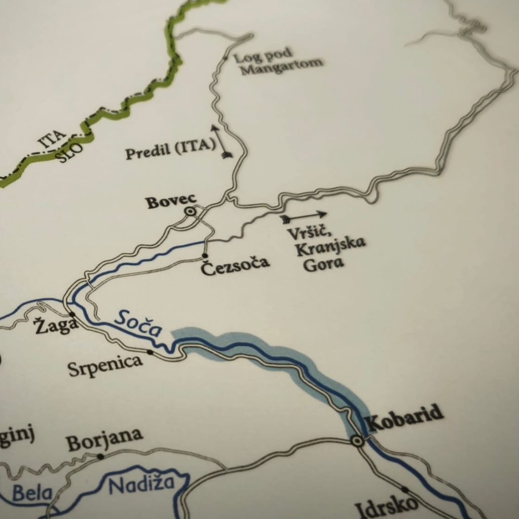 Soča fishing district map — RD Tolmin permit zones